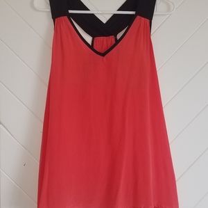 Silk colorblock tank